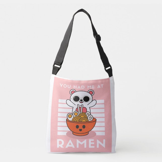 Bolso Cruzado Cute Kawaii Ramen (Anverso)
