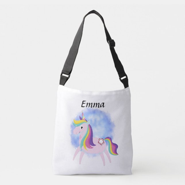 Bolso Cruzado Cute little unicorn  (Anverso)