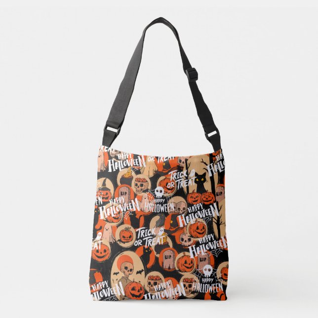 Bolso Cruzado  Cute & Scary Halloween Spooky vibes  (Anverso)