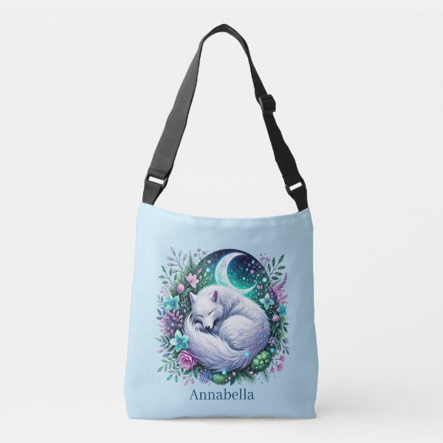 Bolso Cruzado Cute wolf lovers add name (Anverso)