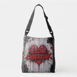 Bolso Cruzado Cyberpunk Graffiti Crossbody Bag