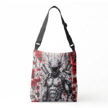 Cyberpunk Warrik Graffiti Crossbody Bag