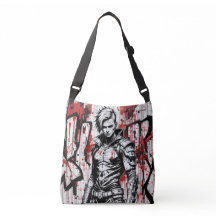 Cyberpunk Warrik Graffiti Crossbody Bag