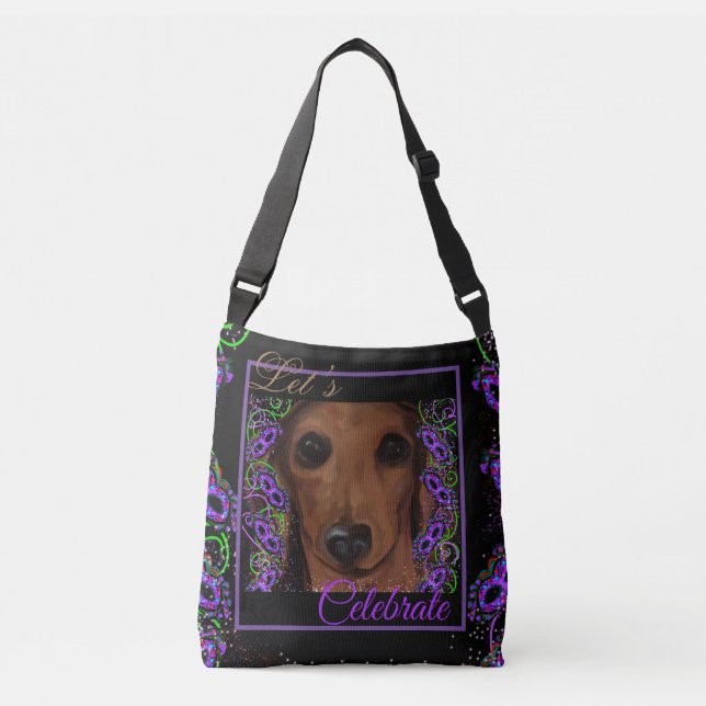 Bolso Cruzado Dachshund Rojo    (Anverso)