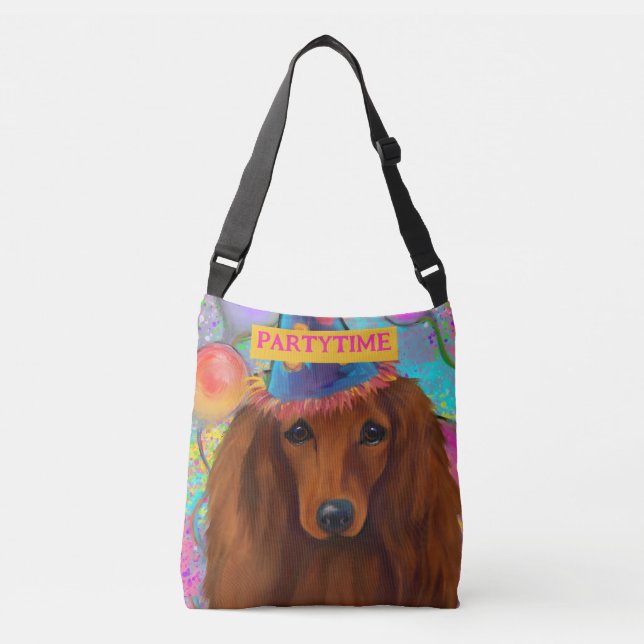BOLSO CRUZADO DACHSHUND ROJO              (Anverso)