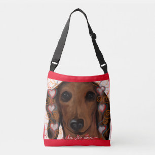 BOLSO CRUZADO DACHSHUND ROJO