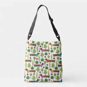 Bolso Cruzado Dachshunds en un paseo en el parque