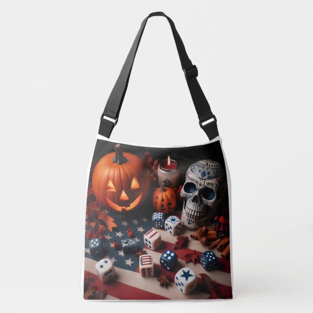 Bolso Cruzado Dados de calabaza y libertad (Anverso)