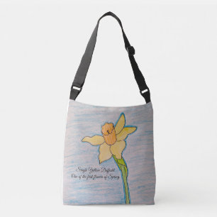 Bolso Cruzado Daffodil amarillo único con centro Naranja