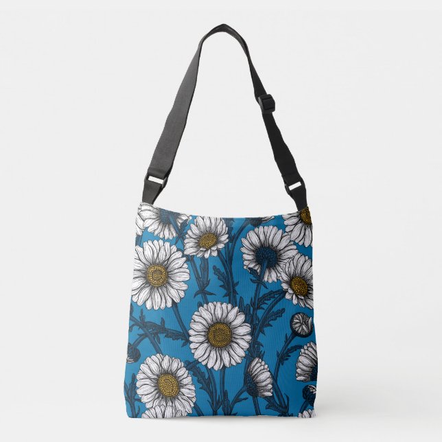 Bolso Cruzado Daisies en azul (Anverso)