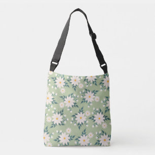 Bolso Cruzado Daisies sobre el fondo verde pastel