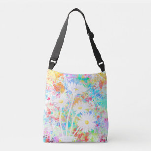 Bolso Cruzado Daisy blanco con fondo de bandeja