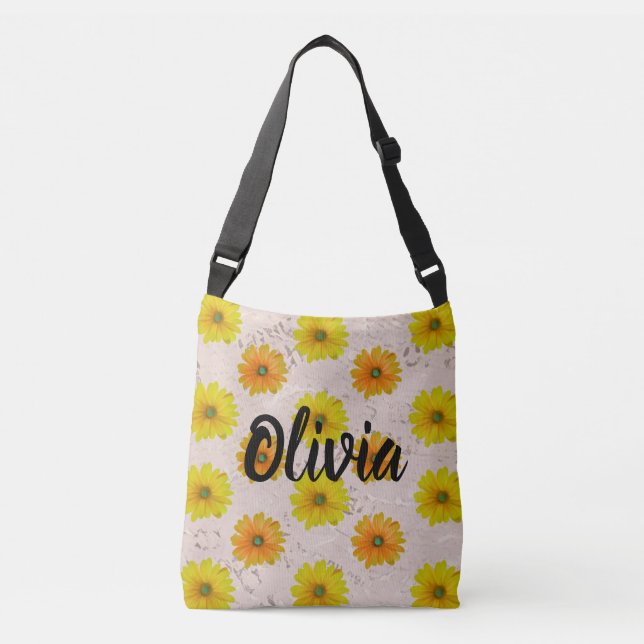 Bolso Cruzado Daisy floral bouquet (Anverso)
