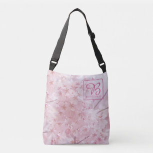 Bolso Cruzado Dama de honor del monograma pálida - flores de