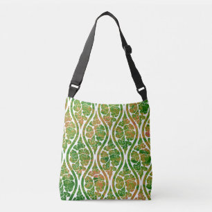 Bolso Cruzado Damasco verde