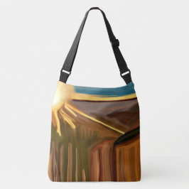 Bolso Cruzado Danza del arte abstracto del suroeste de Cacti