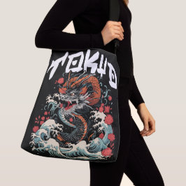 Bolso Cruzado Danza del dragón Paisaje marino retro japonés