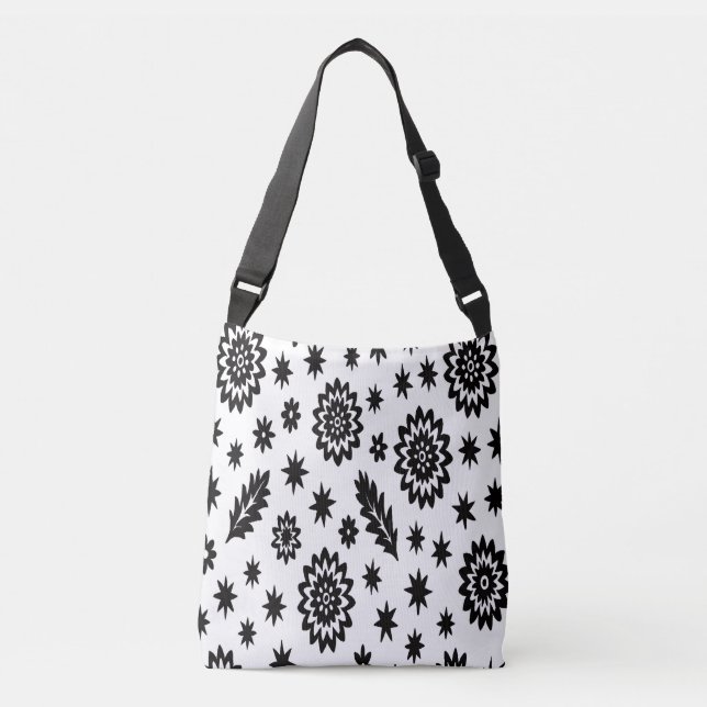 Bolso cruzado de estrellas blancas y negras (Anverso)