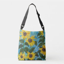 Bolso cruzado de girasoles