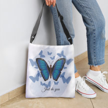 Bolso cruzado de mariposa azul