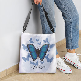 Bolso cruzado de mariposa azul