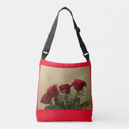 Bolso cruzado de rosas rojas