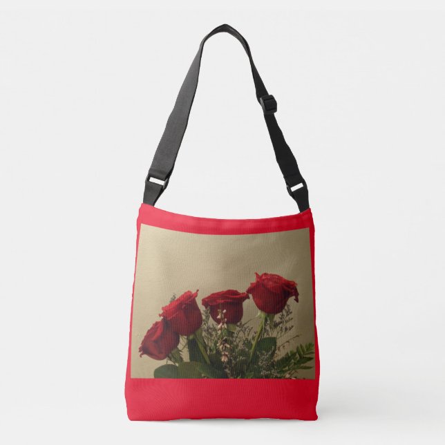 Bolso cruzado de rosas rojas (Anverso)