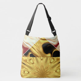 Bolso Cruzado Declaración de Alta Moda: Achempong Crimson & Gold