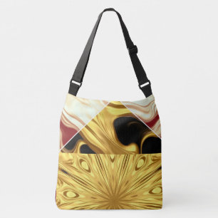 Bolso Cruzado Declaración de Alta Moda: Achempong Crimson & Gold