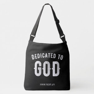 BOLSO CRUZADO DEDICADO A DIOS PERSONALIZABLE GUAY TEXTO BLANCO