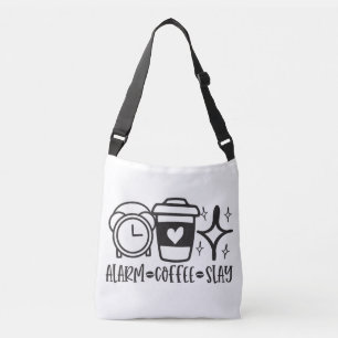 Bolso Cruzado Dedique el día con alarmas para el café