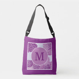Bolso Cruzado Deep Purple Monogramed Dahlia Floral