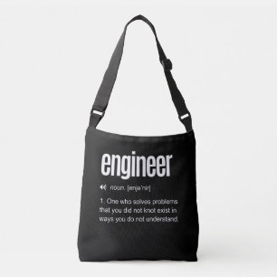 Bolso Cruzado Definición divertida de ingeniero