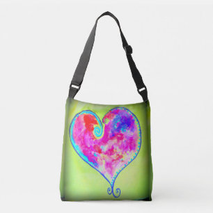 Bolso Cruzado del rosa hyeart swirly