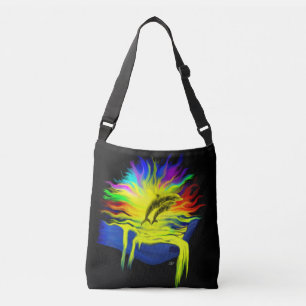 Bolso Cruzado Delfines al sol con mano