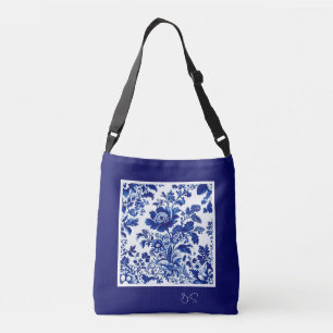 Bolso Cruzado delft blue elegante Modern Floral