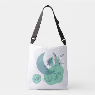 Bolso Cruzado Delicado Tote Floral Verde Springtime