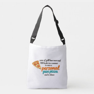 Bolso Cruzado Deliciosa Pizza Personal Divertida Lectura Retro
