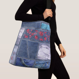 Bolso Cruzado Denim Patchwork-Inspired