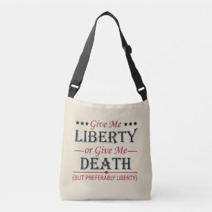 Bolso Cruzado Denme libertad o muerte el 4 de julio