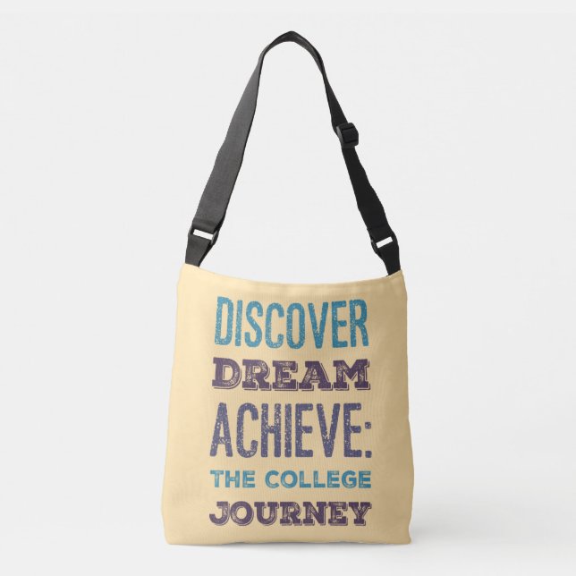 Bolso Cruzado Descubra, Dream, Achieve: El viaje universitario (Anverso)