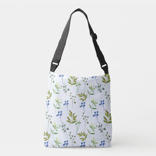 Bolso Cruzado Deseo de viajar floral (Anverso)