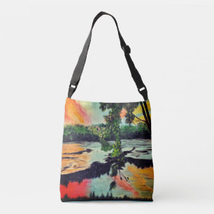 Bolso Cruzado DG Pinturas Reflejo de la Laguna al Atardecer