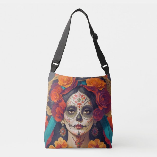Bolso Cruzado Día De La Catrina De Los Muertos 1 (Anverso)