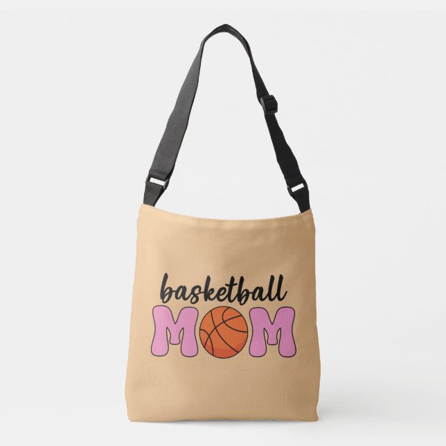 Bolso Cruzado Día de la Madre de mamá de baloncesto (Anverso)