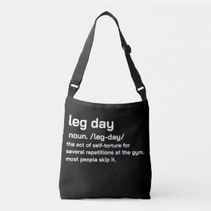 Bolso Cruzado Día de Piernas en el Gimnasio Definición Entrenami