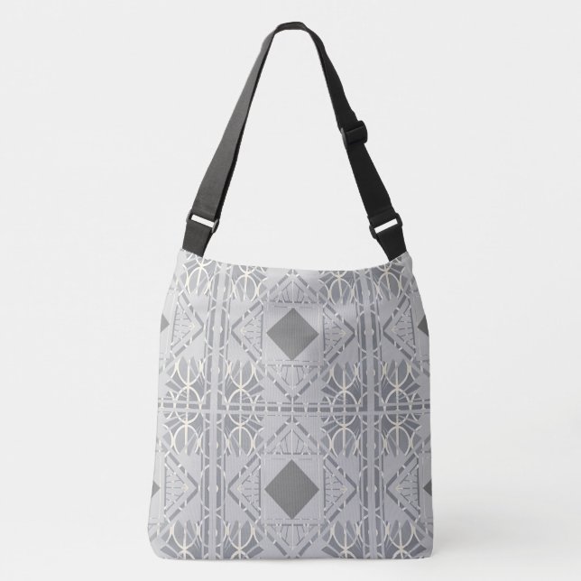 Bolso Cruzado Diamante gris plateado (Anverso)