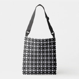 Bolso Cruzado Diamantes blancos y negros - Patrón Lozenge