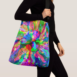 Bolso Cruzado Dibujando Arte de Fantasía - Cambio Abstracto Neon