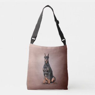 Bolso Cruzado Dibujar perro Doberman